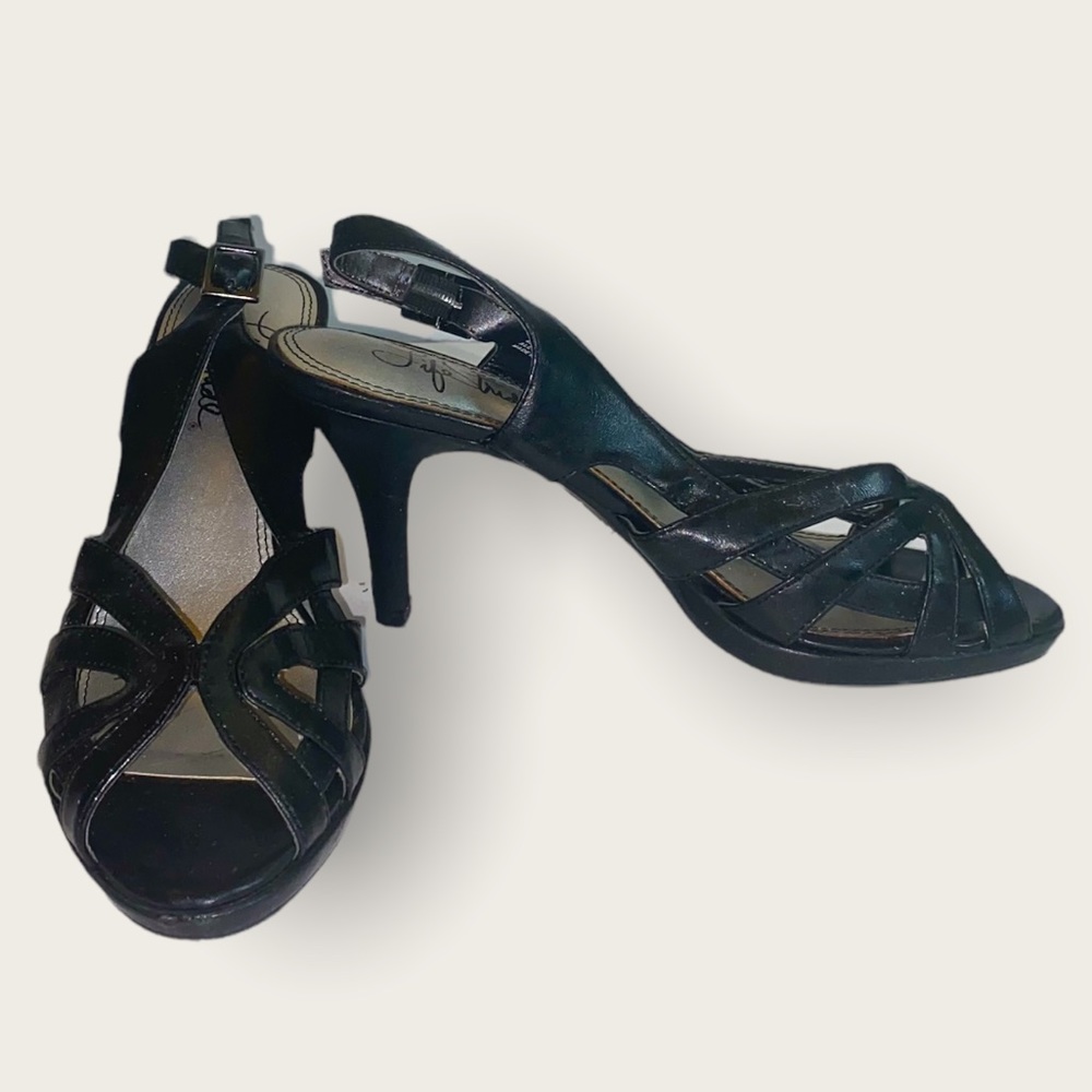 Vintage womens Life Stride black cut out sling back shoe size 7.5 Y2K 90S 80S
